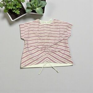 Zara Pink and White Striped Kids Tee